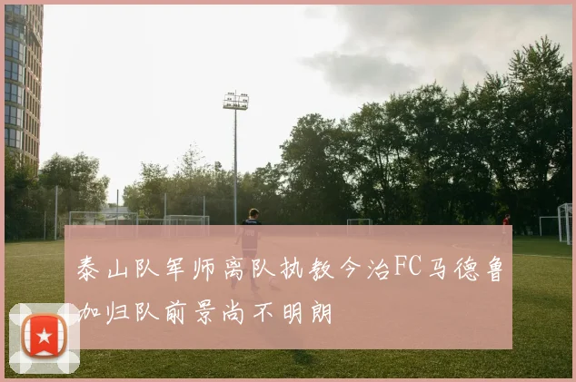 泰山队军师离队执教今治FC马德鲁加归队前景尚不明朗